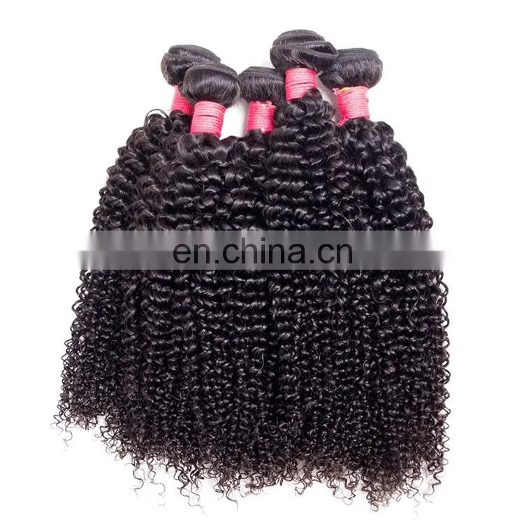 Natural Black Color Virgin Malaysian Afro Kinky Curly Hair Natural Human Hair Extensions
