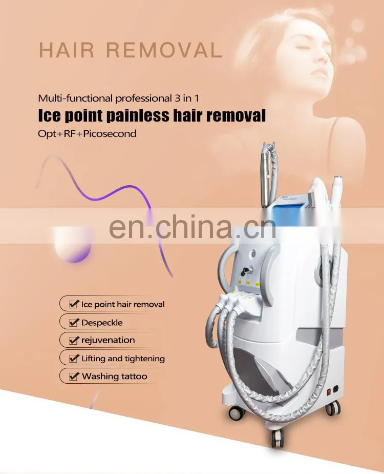 Multifunction 360 Magneto Optical System +755 nm Picosecond Laser + RF Laser Hair Removal 3 in 1