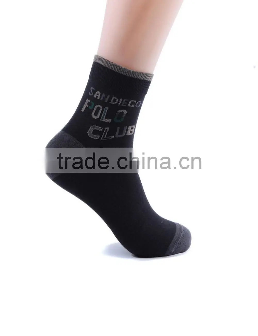 Custom Men Colorful Patterned Polyester Casual Crew Socks