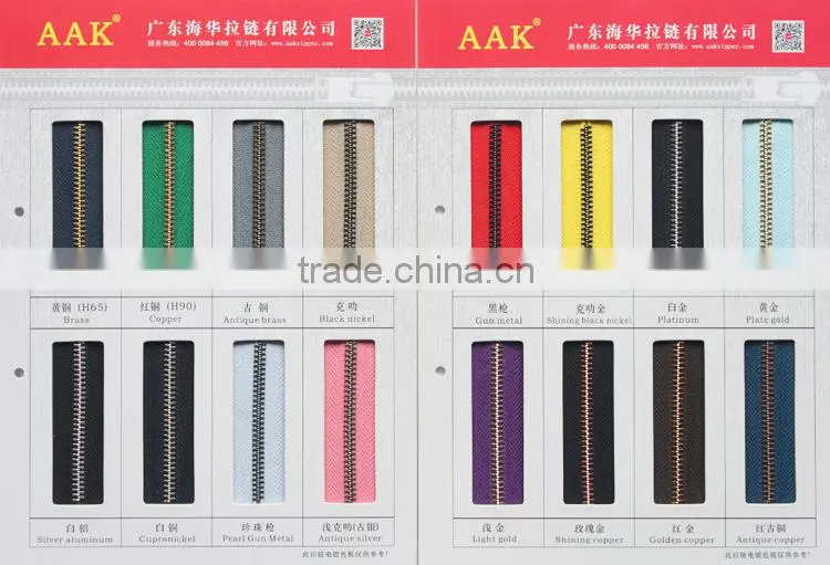 3# shining silver normal teeth close end designer zippers