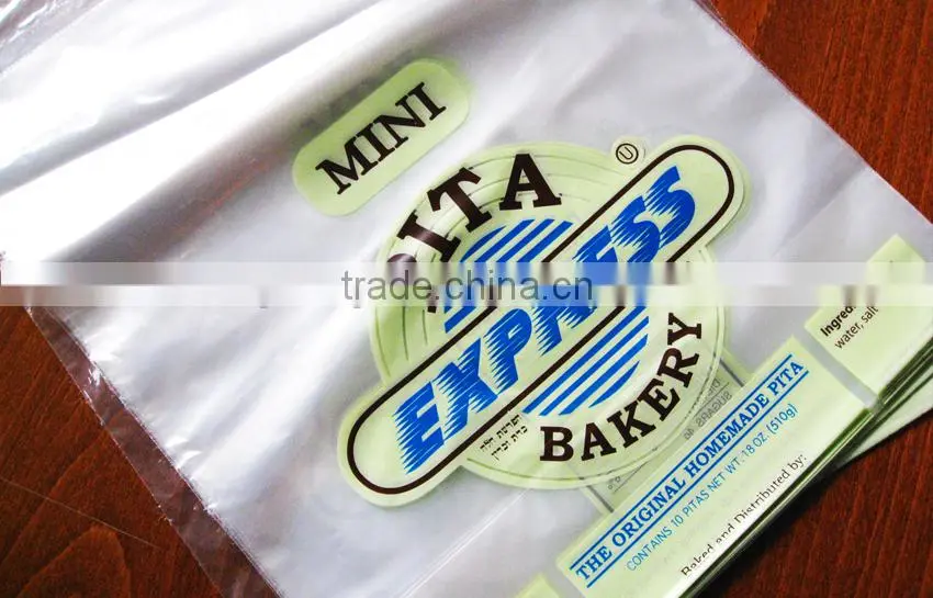 clear ldpe plastic saddle bags for super market shopping packaging