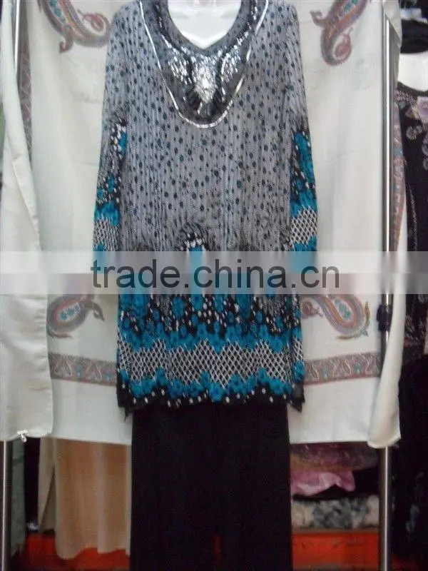 C175 Latest design muslim tunic and pants
