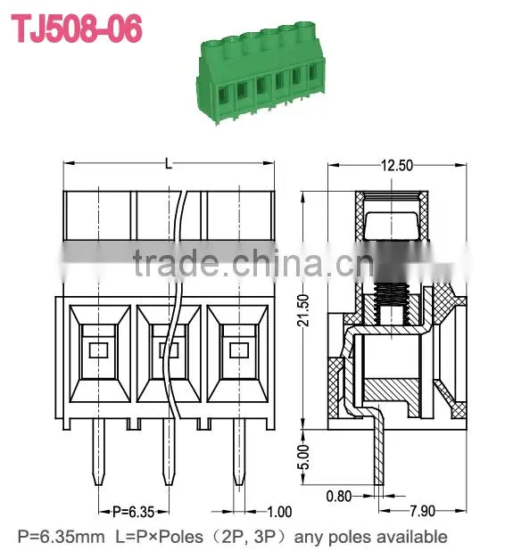 PCB screw terminal blocks