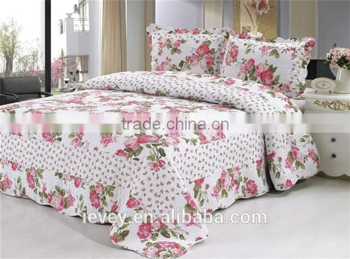 king size cotton cheap top quality plain style reactive printed wholesale comforter sets bedding