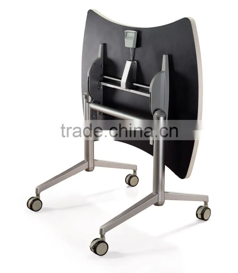New design folded aluminum desk meeting hall table with wheels HD04A1-E