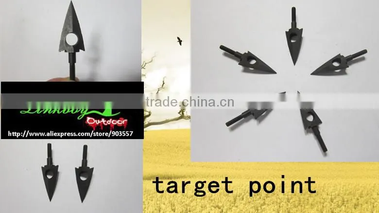 Linkboy target point steel 2 blades points shape of the maple leaf with thread big hole
