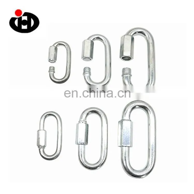 JingHong New Design Outdoor Climbing Zinc Plated Quick Link Hook