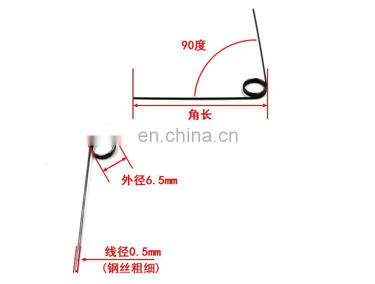 Hot Sale JINGHONG Customized V-Type Spring 0.3-2.5 Small Torsion Spring