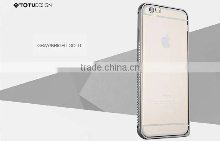 Hot sale Bulk Shine Diamond Aluminum Case for iPhone 6 Bumper Case