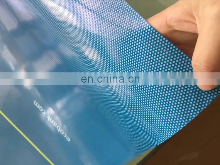 Matte surface micro perforated vinyl window film covering one way vision for advertising