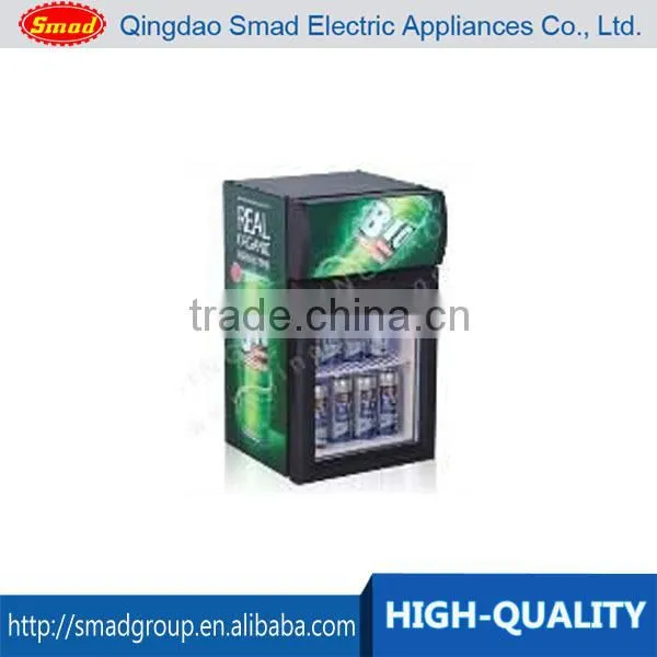 80L mini display fridge transparent door with lamp