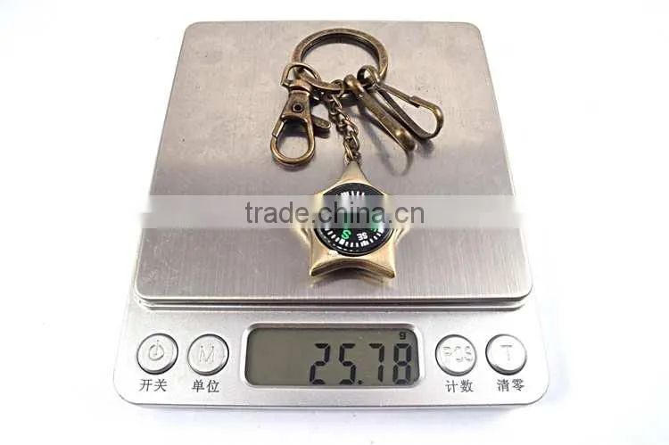 Factory direct sales custom metal compass keychain