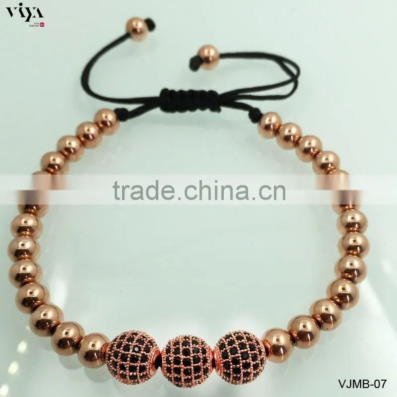 The Best Selling Chinese Knot Beads Jewelry with 4mm6mm8mm sizes 316L Stainless Steel Bracelet
