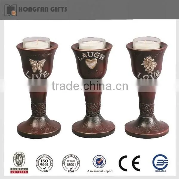 hot sell home decoration polyresin candle holder