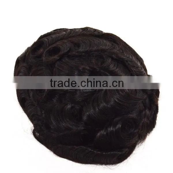 Top quality comfortable real hair swiss lace cheap toupee for men human hair toupee