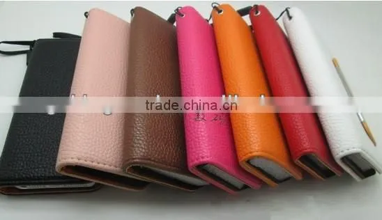 Hot Selling Wallet Leather Cover For IPhone5 ,For iPhone5 5s Leather Covers