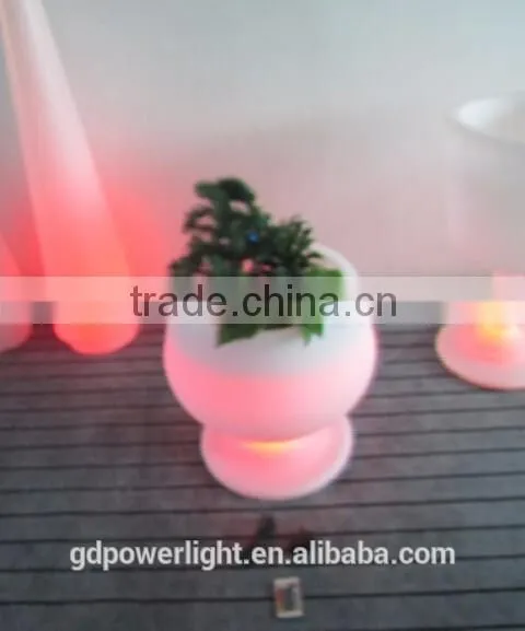 New PE plastic Flowerpot with LED light 4151F
