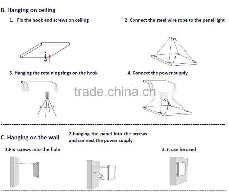 china high quality 60cmx1200cm led panel light price