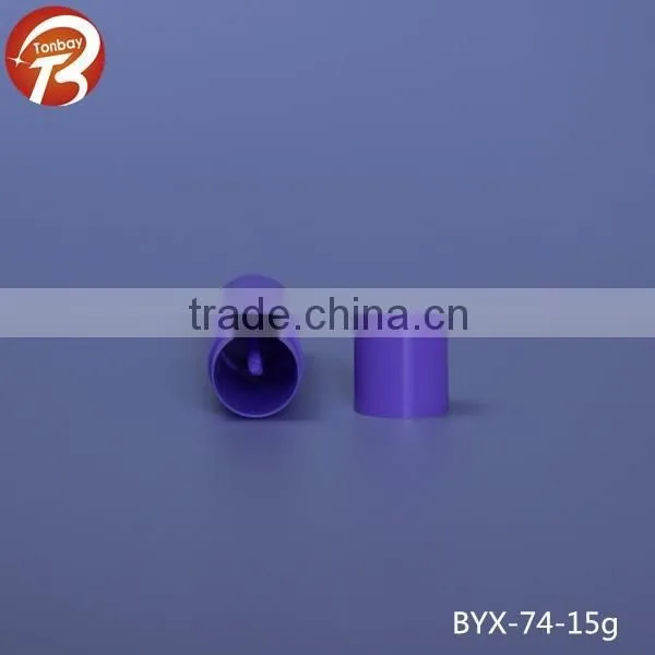 15g pp plastic lip gloss tube, lip balm stick tube, lip tube