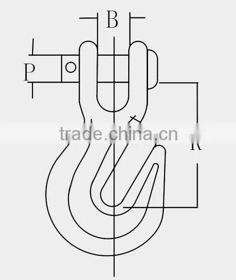 High Quality Alloy Steel Forged H-330 clevis Grab Hook