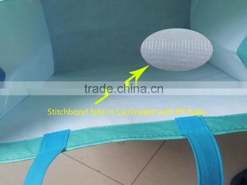 Recycled PET Stitchbond Nonwoven fabric for shopping bags lining