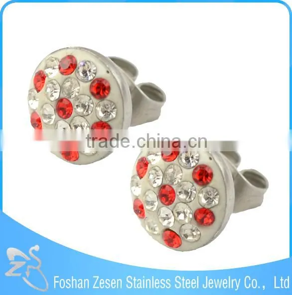 ZS20175 surgical steel crystal earring , wholesale earring factory , earring crystal jewelry