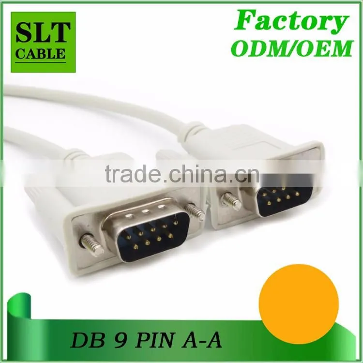 SLT Good Price DB 9 Pin Serial Cable Male to Male RS232 Cable