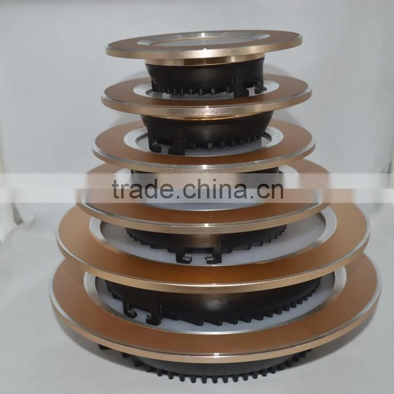 5w Elegant golden downlight housing round aluminum fixture 100mm hole size led downlight wall mounting