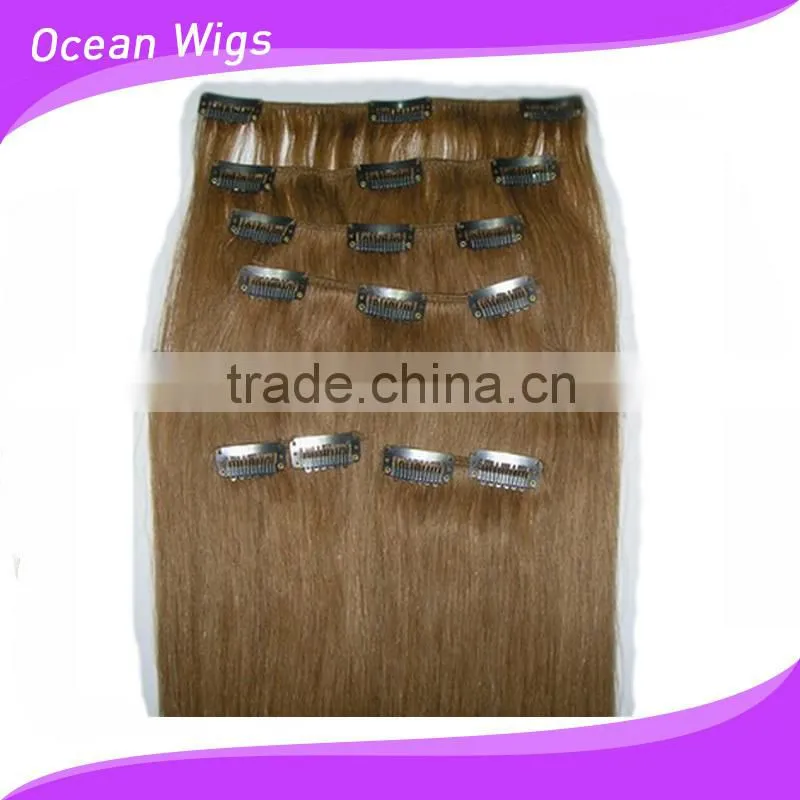 100% brazilian hair clip-on hair extension