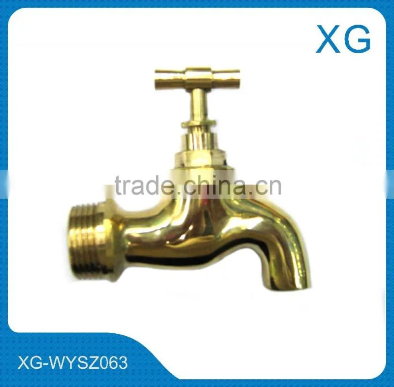 Brass lockable water faucet/Brass outdoor water bibcock/brass ball water tap/garden lock water faucet/Copper lock water faucet