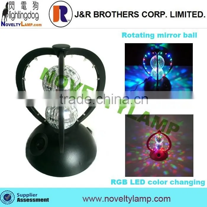 LED color changing Holiday party Mirror Disco Ball Lamp