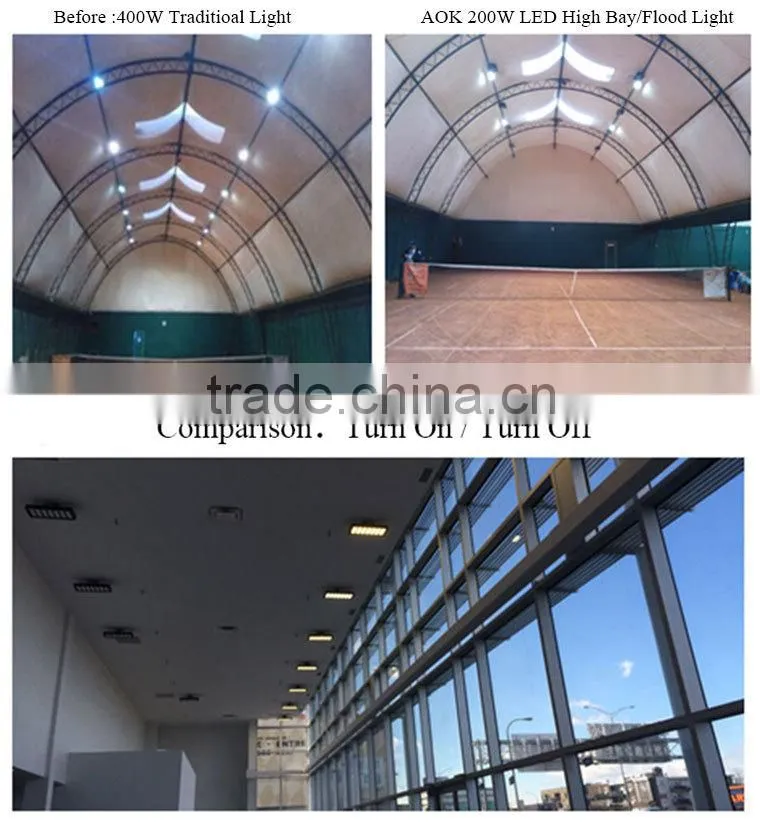 TUV DLC UL CB Certified Photocell 120W LED High Bay Replacement Lamps With TM21 Report 62000 Hours Lifespan