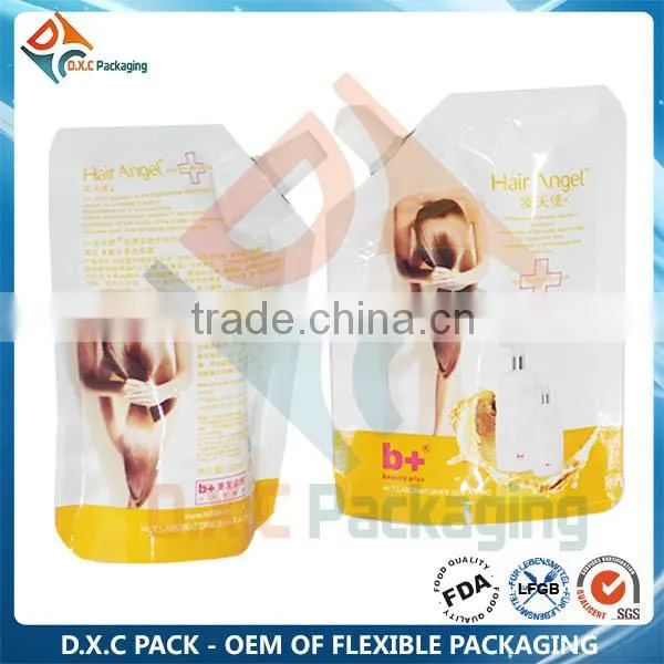 Health Food Plastic Bags AFor Rice Packaging With Spout Cap Top