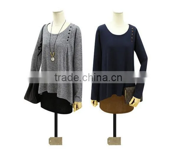 2014 the most popular European and American style fully elegant cotton/woolen fabric compater knitted ladies sweater