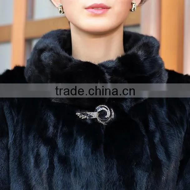 Newest Short Mink Fur Coats Women Korea Winter Fashion Model Coats 2013 with Stand Collar "11"