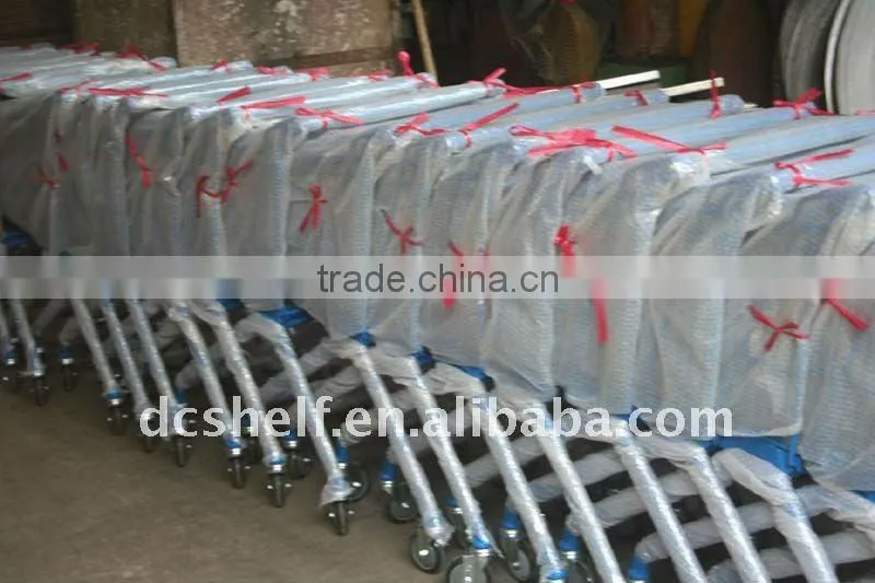 90 Liter Supermarket Shopping Cart Powder Coated or Chrome