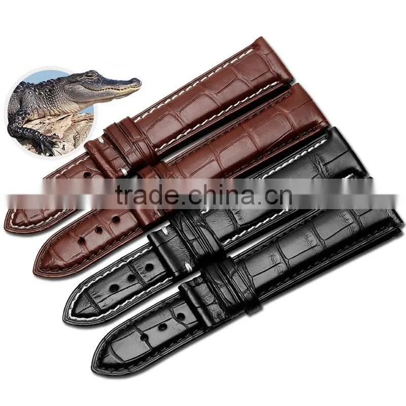 customized alligator leather watch band 18*16|19*18|20*18|22*20mm Alligator leather watch strap