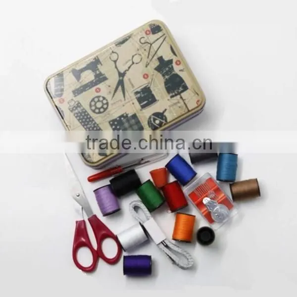 Wholesale Premium Quality Home Sewing Tin Box With Handle