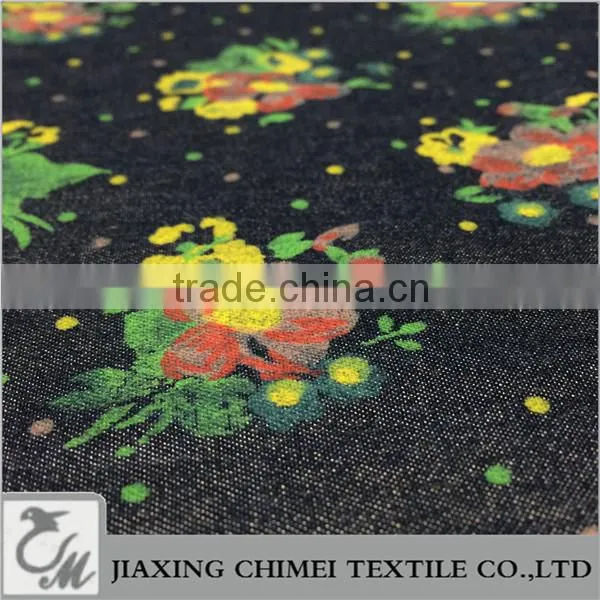 jiaxing six colors of printed pattern of tencel fabric and lyocell fabric for denim jeans