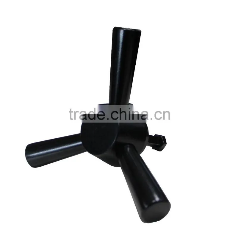 Online shopping Wholesae High Security customized 3 Spoke Satin Chrome matte black Safe Handle JN 717-3 for safe/vault/gun safe