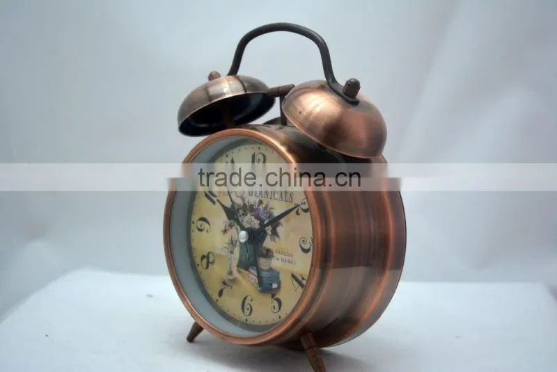 Hot selling birds alarm clock with double bells for promotional clock