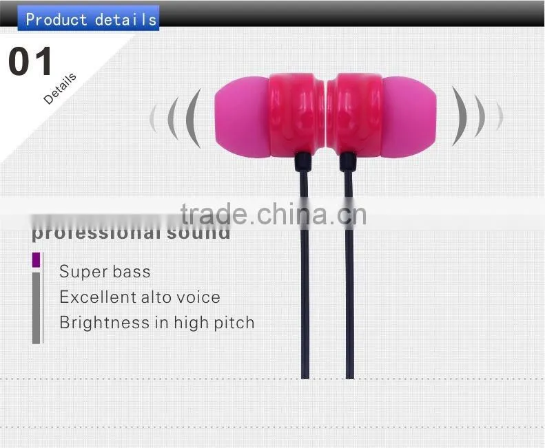 At a sale new design retractable patent desigh cheap earphone without mic