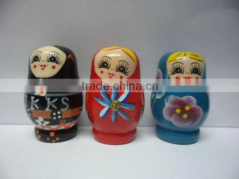 mini wooden russian doll , wooden nesting doll