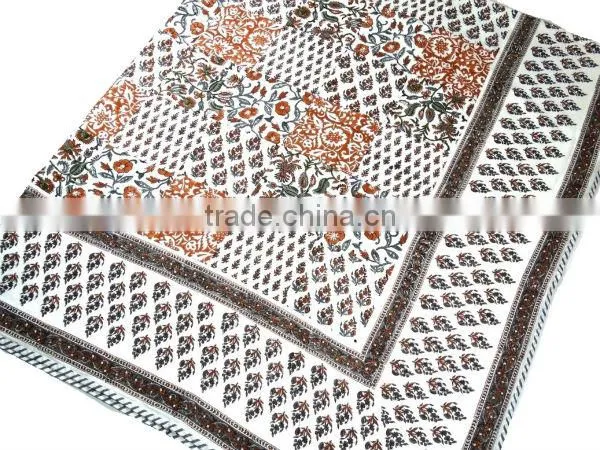 indian block print bedspread