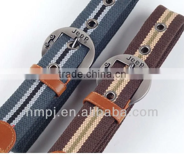 high quality 100% cotton canvas military belt with multicolor for wholesale