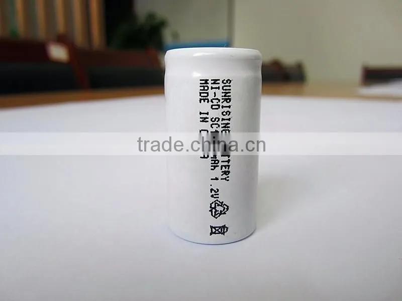 NiCd Rechargeable battery sc 1.2v 1800 ni cd battery pack /sc1800 nicd battery pack