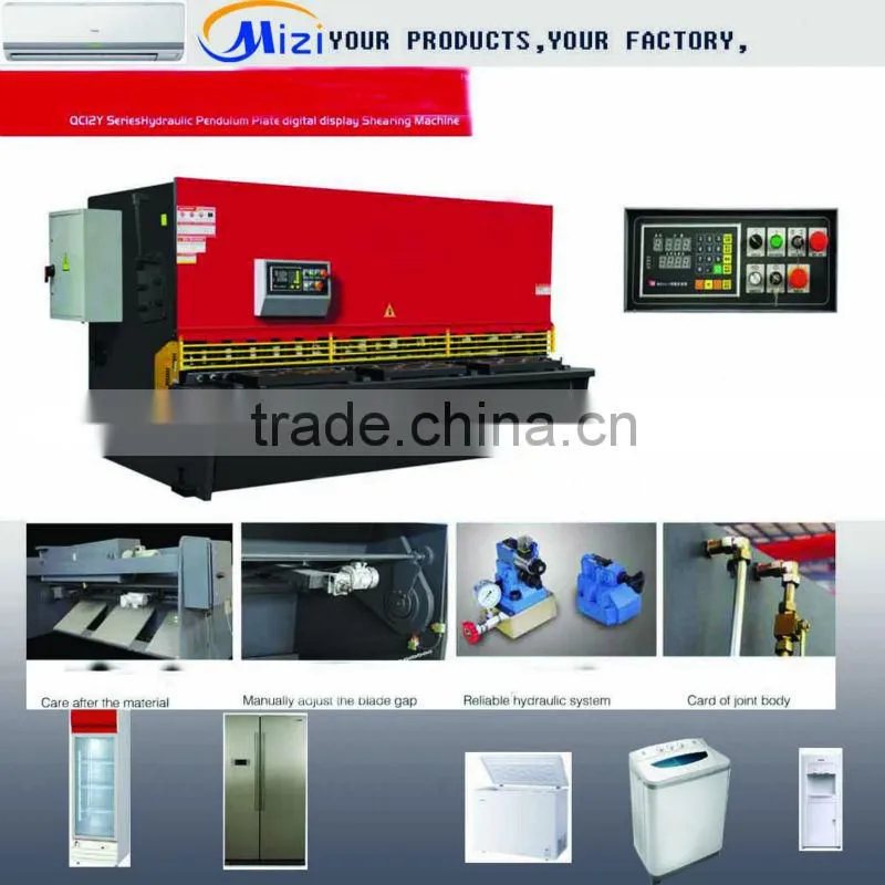 CNC hydraulic swing ,Hydraulic guillotine shearing machine,refrigeration equipment ,Hydraulic Guillotine Swing beam Shear QC12K,