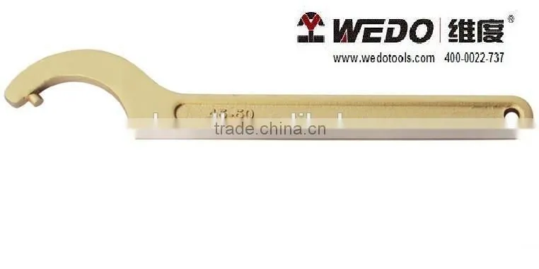 Hook Wrench with Pin Aluminium Bronze/Beryllium Copper (non sparking tools) High-quality WEDO TOOLS