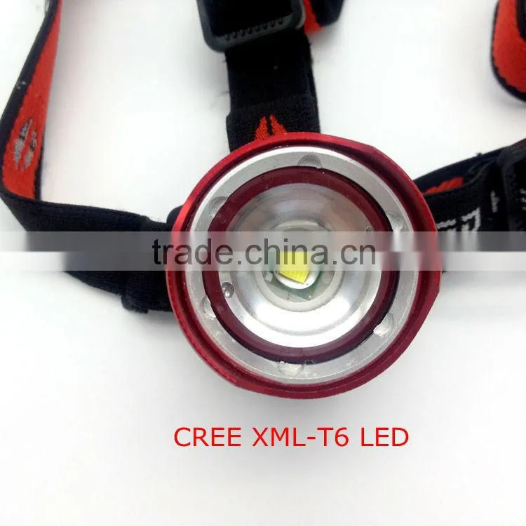 Poppas T85 xml-t6 10W 3AA battery operated zoom ultra bright headlamp