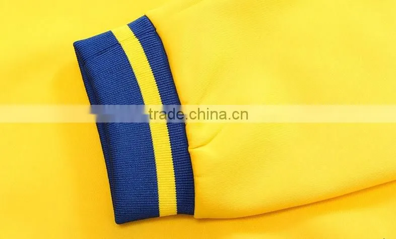 2016 newest cheap high quality french terry yellow track jacket